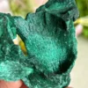 Malaquita aterciopelada natural - fibras sedosas 32g