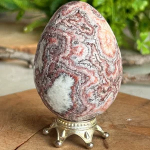 Huevo de agata Crazy Lace natural - paisaje mineral