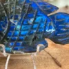 Pez de labradorita natural - destellos azul electrico