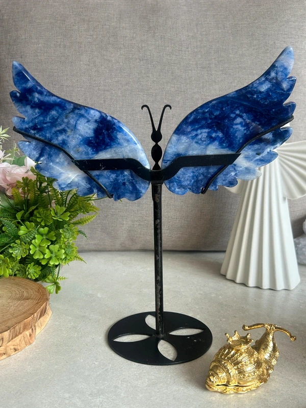 Alas de angel en sodalita natural - decoracion espiritual