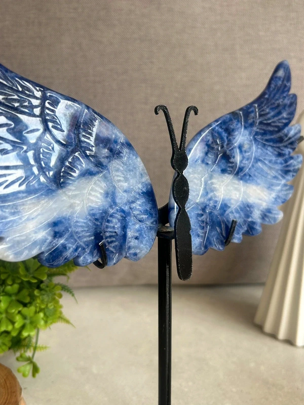 Alas de angel en sodalita natural - decoracion espiritual