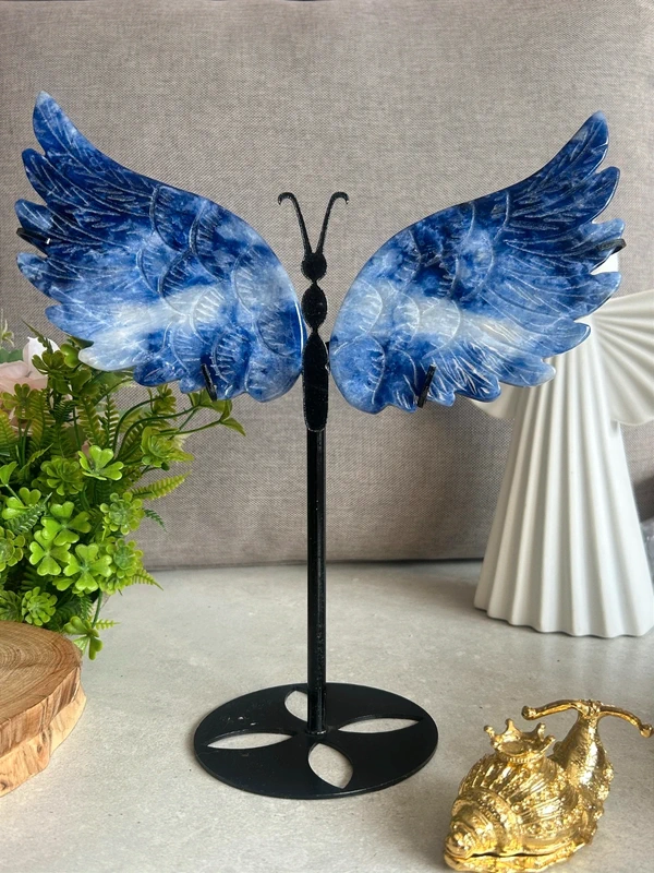 Alas de angel en sodalita natural - decoracion espiritual
