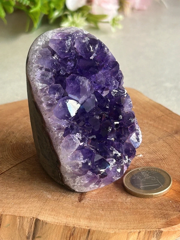 Drusa de amatista natural - violeta profundo
