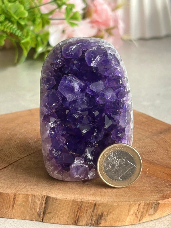 Drusa de amatista natural - violeta profundo