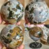 Esfera de Jaspe Oceánico Natural Azul | Fish Eye | Jaspe Orbicular | Geoda Cristalina | Bola de Cristal | Pieza de Colección Mineral Serie 2