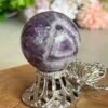 Esfera Chevron Amethyst Phantom AAA Natural · Doble Triángulo Phantom · Rainbow Crystal Ball · Mineral de Colección y Decoración