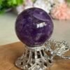 Esfera Chevron Amethyst Phantom AAA Natural · Doble Triángulo Phantom · Rainbow Crystal Ball · Mineral de Colección y Decoración