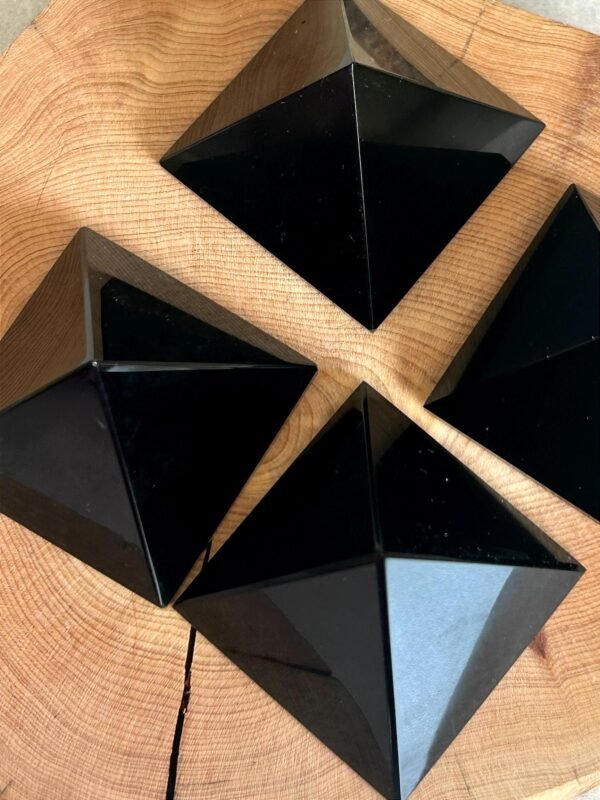 Pirámides de Cuarzo Transparente, Cuarzo Rosa y Obsidiana AAA+ · Cristal de Energía · Cristal Curativo · Meditación · Decoración · Colección