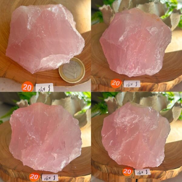 Cuarzo Rosa Natural en Bruto Gemmy · Mineral Decorativo y Piedra de Amor · Healing Stone Meditación · Piedra Energética · Parte 2