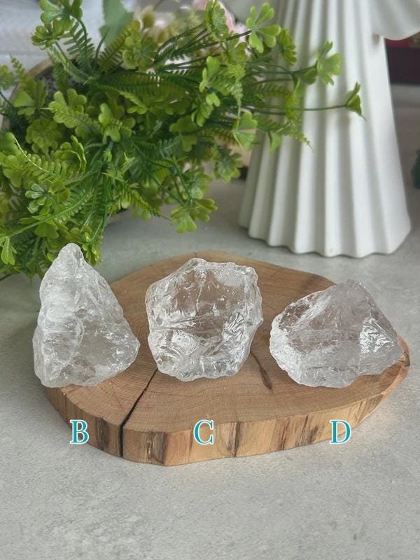 Cuarzo Blanco Natural en Bruto | Cristal de Alta Pureza y Transparencia | Cuarzo de Luz | Reiki | Meditación | Chakra Corona