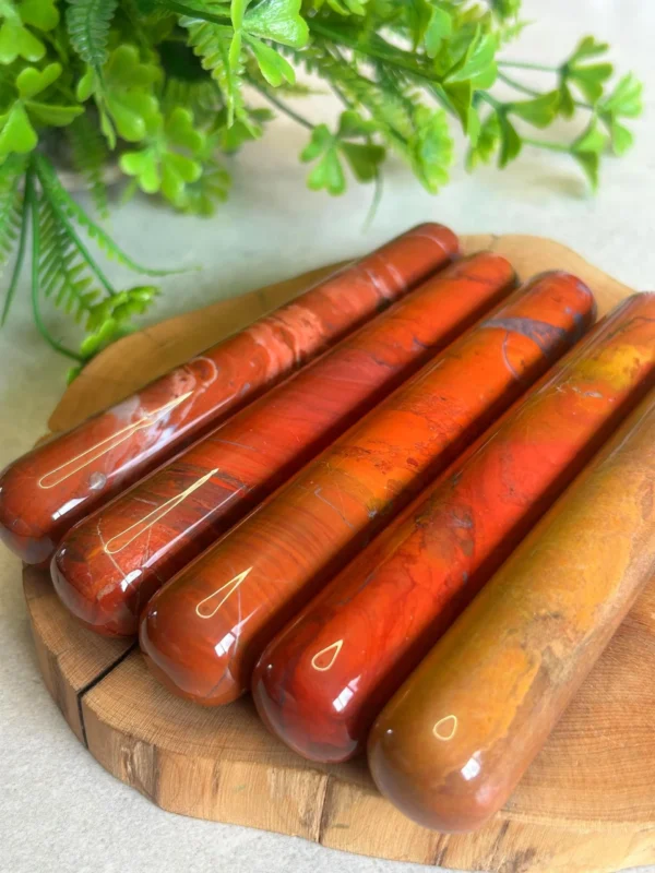 il_fullxfull.8632532356_d6g2 Natural Crystal Massage Wand | Jasper and Obsidian Massage Wand | Massage Stone | Crystal Wand | Self-Care
