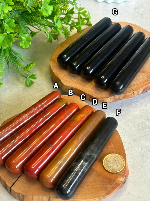 il_fullxfull.8632536108_7sjw Natural Crystal Massage Wand | Jasper and Obsidian Massage Wand | Massage Stone | Crystal Wand | Self-Care