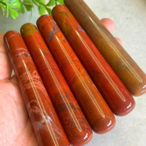 Natural Crystal Massage Wand | Jasper and Obsidian Massage Wand | Massage Stone | Crystal Wand | Self-Care