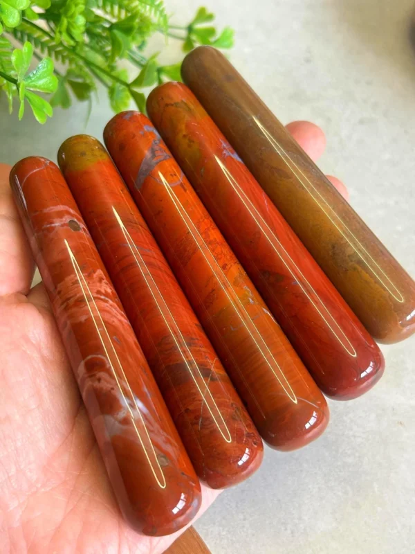 il_fullxfull.8680350093_nn06 Natural Crystal Massage Wand | Jasper and Obsidian Massage Wand | Massage Stone | Crystal Wand | Self-Care
