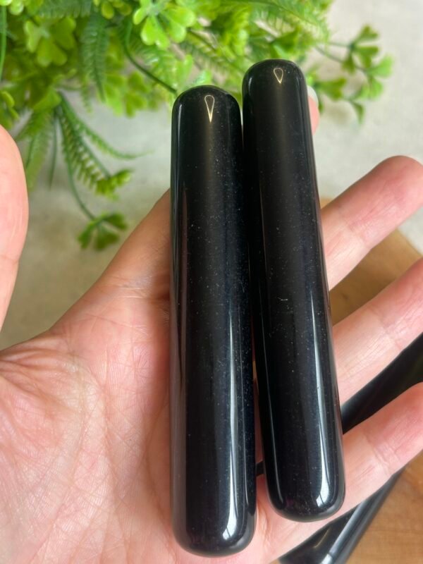 mmexport1791217421143 Natural Crystal Massage Wand | Jasper and Obsidian Massage Wand | Massage Stone | Crystal Wand | Self-Care